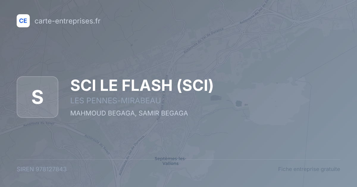 SCI LE FLASH (SCI) — 978127843 — fiche entreprise
