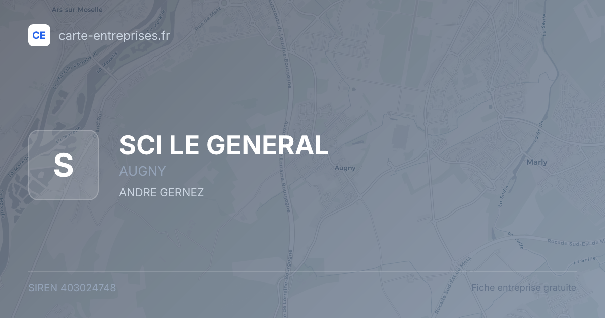 SCI LE GENERAL — 403024748 — fiche entreprise