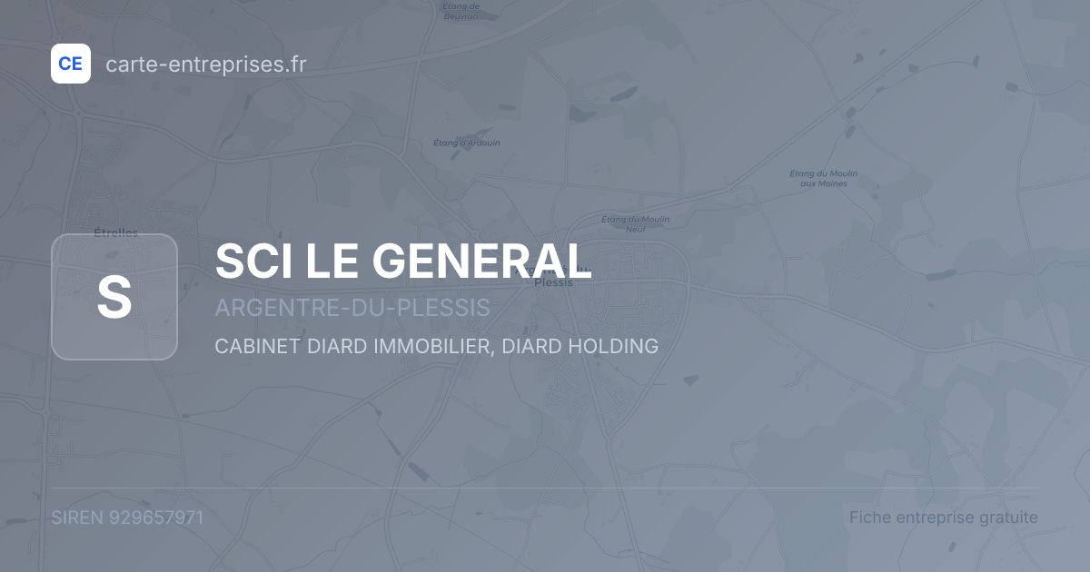 SCI LE GENERAL — 929657971 — fiche entreprise
