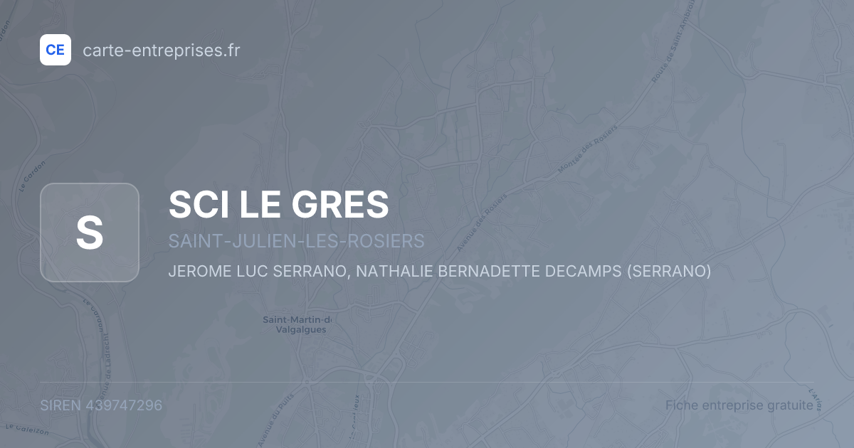 SCI LE GRES — 439747296 — fiche entreprise