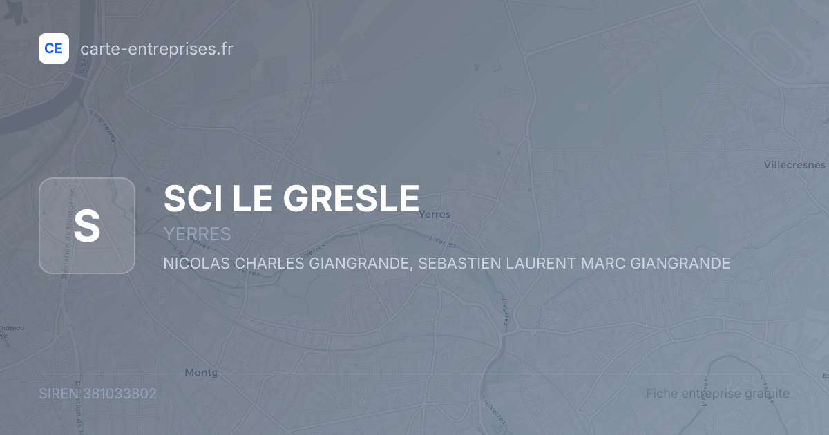 SCI LE GRESLE — 381033802 — fiche entreprise
