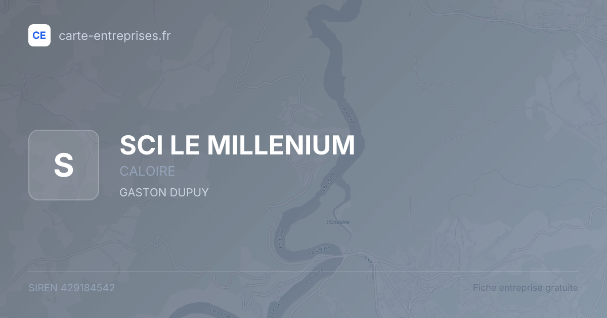 SCI LE MILLENIUM — 429184542 — fiche entreprise