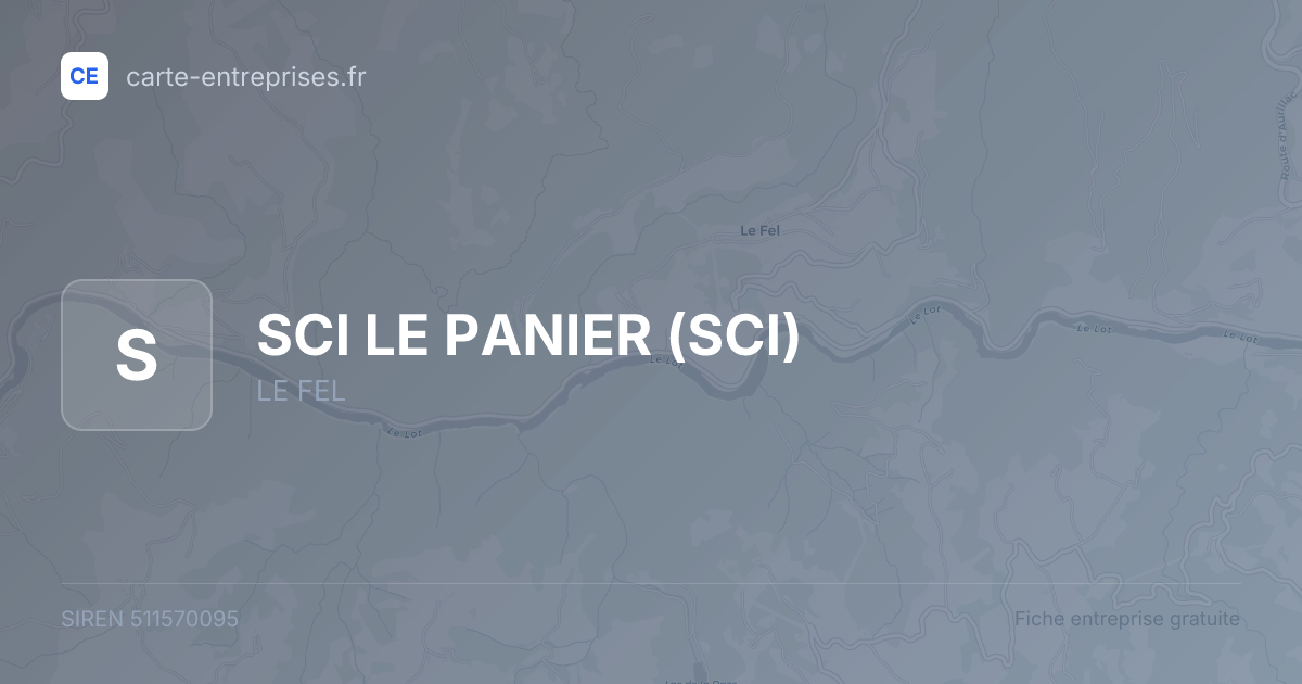 SCI LE PANIER (SCI) — 511570095 — fiche entreprise