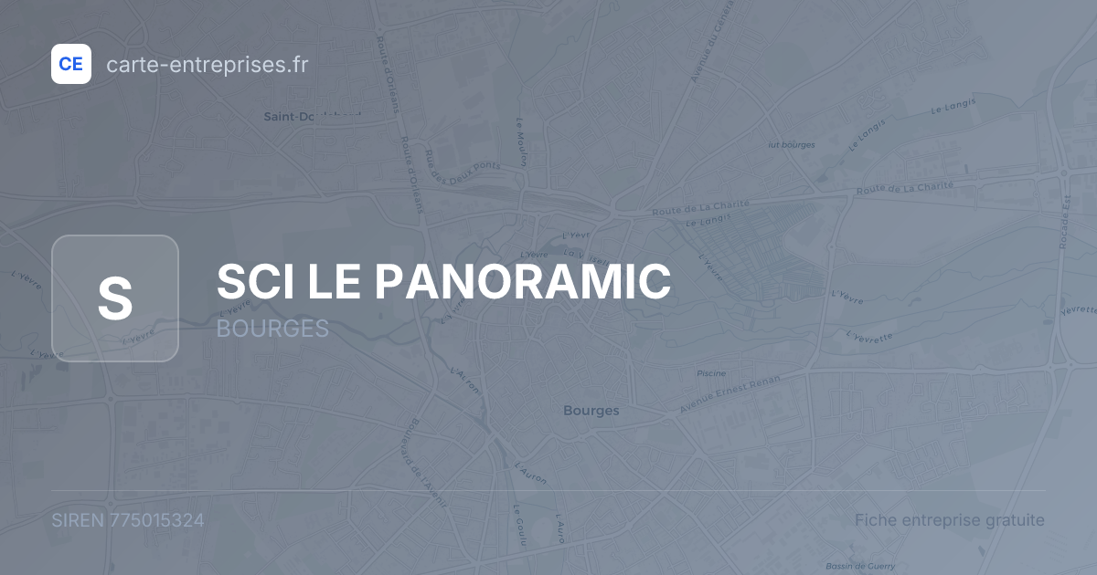SCI LE PANORAMIC — 775015324 — fiche entreprise
