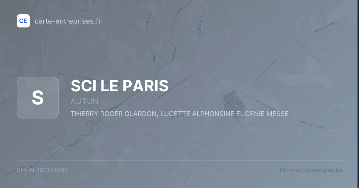 SCI LE PARIS — 381364892 — fiche entreprise