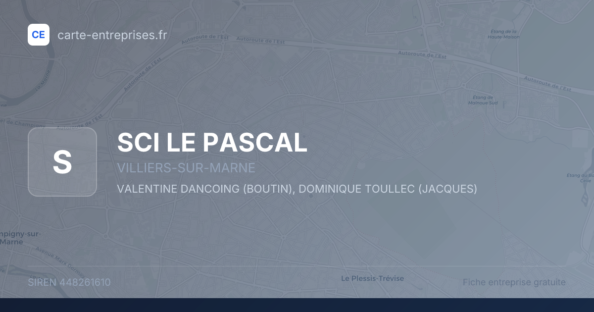 SCI LE PASCAL — 448261610 — fiche entreprise