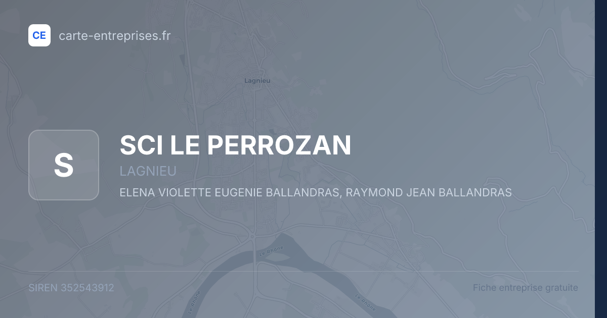 SCI LE PERROZAN — 352543912 — fiche entreprise