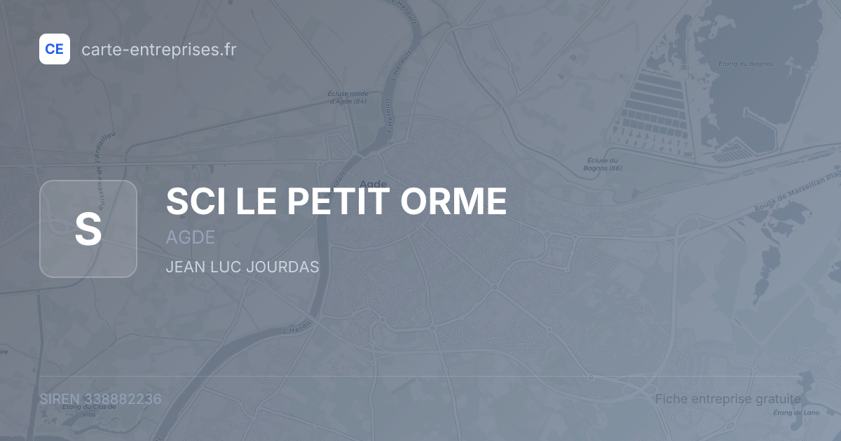 SCI LE PETIT ORME — 338882236 — fiche entreprise