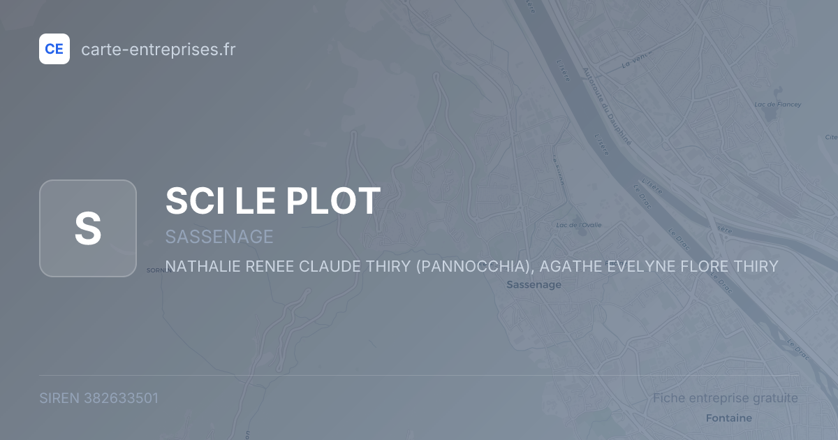 SCI LE PLOT — 382633501 — fiche entreprise