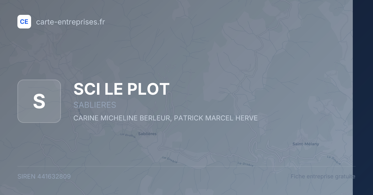 SCI LE PLOT — 441632809 — fiche entreprise