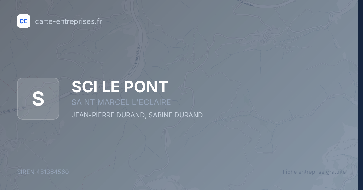 SCI LE PONT — 481364560 — fiche entreprise
