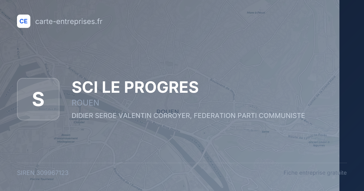 SCI LE PROGRES — 309967123 — fiche entreprise