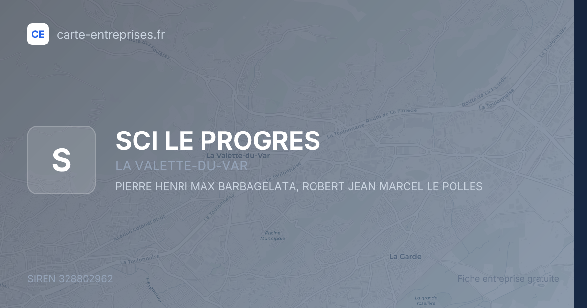SCI LE PROGRES — 328802962 — fiche entreprise