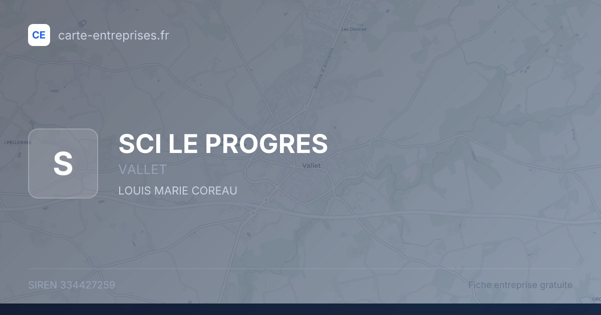 SCI LE PROGRES — 334427259 — fiche entreprise