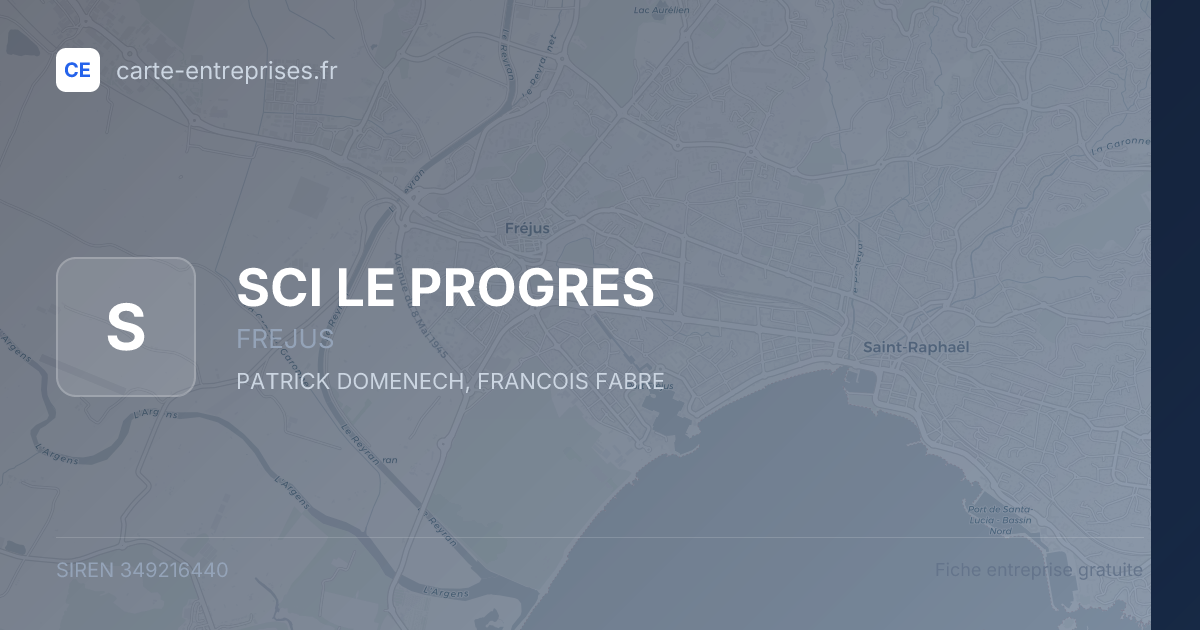 SCI LE PROGRES — 349216440 — fiche entreprise