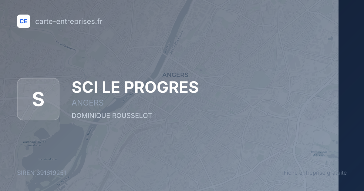 SCI LE PROGRES — 391619251 — fiche entreprise