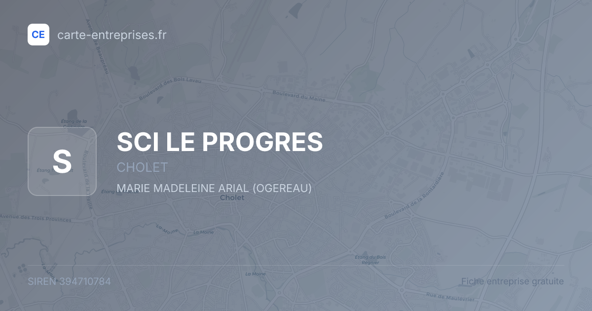 SCI LE PROGRES — 394710784 — fiche entreprise