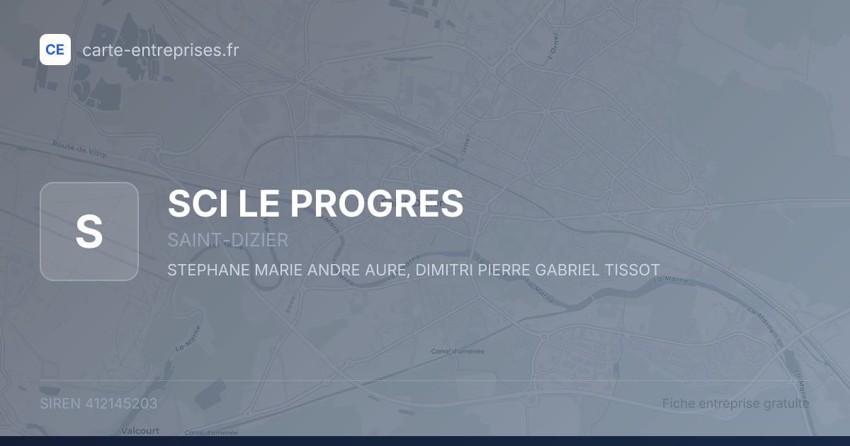 SCI LE PROGRES — 412145203 — fiche entreprise