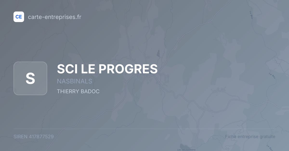 SCI LE PROGRES — 417877529 — fiche entreprise
