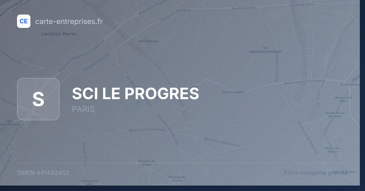 SCI LE PROGRES — 441482452 — fiche entreprise