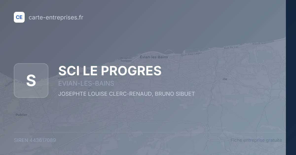SCI LE PROGRES — 443617089 — fiche entreprise