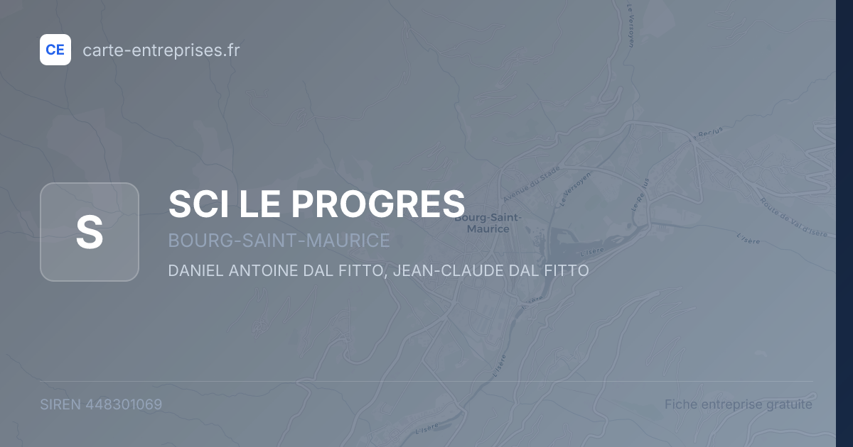 SCI LE PROGRES — 448301069 — fiche entreprise