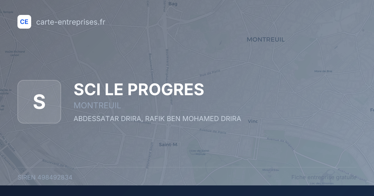 SCI LE PROGRES — 498492834 — fiche entreprise