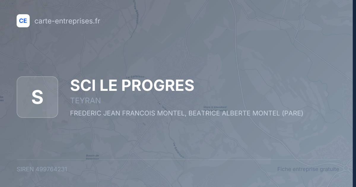 SCI LE PROGRES — 499764231 — fiche entreprise