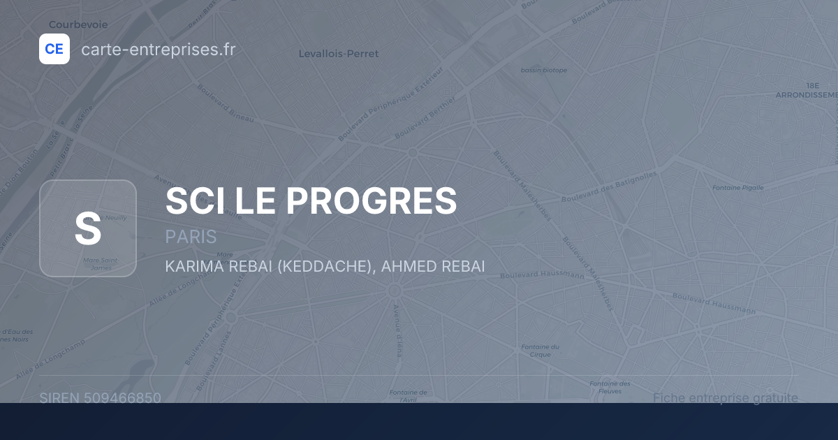 SCI LE PROGRES — 509466850 — fiche entreprise