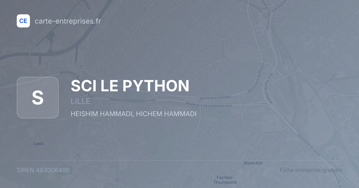 SCI LE PYTHON — 483006490 — fiche entreprise