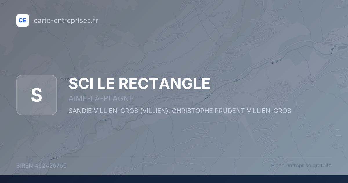 SCI LE RECTANGLE — 452426760 — fiche entreprise