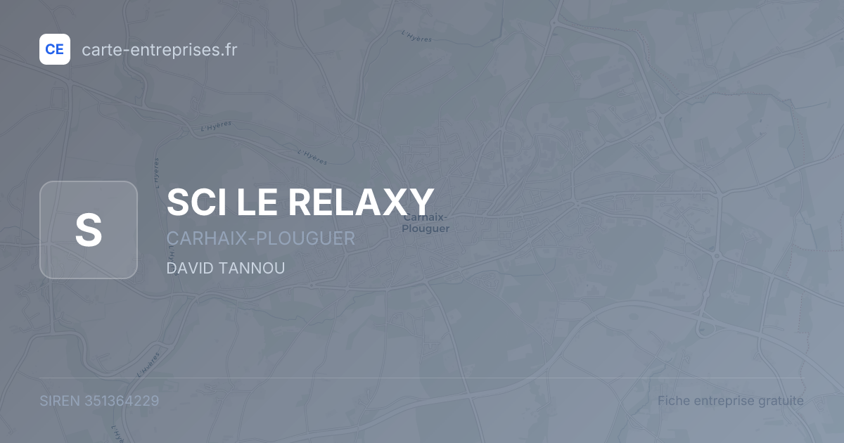 SCI LE RELAXY — 351364229 — fiche entreprise
