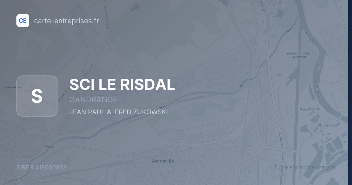 SCI LE RISDAL — 418060828 — fiche entreprise