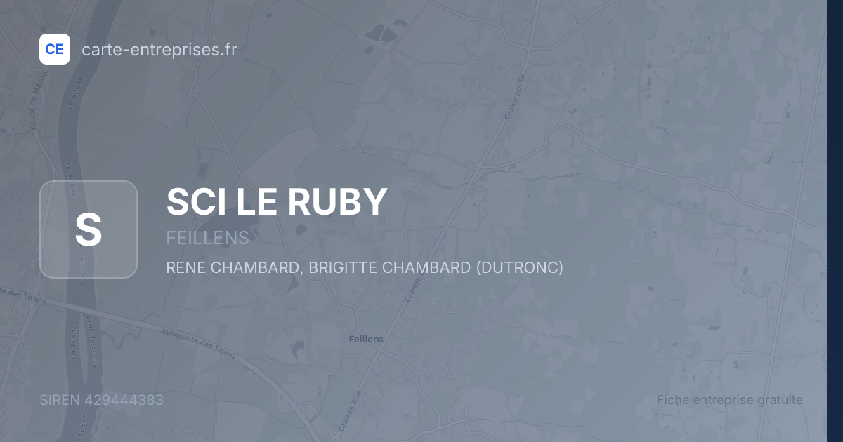 SCI LE RUBY — 429444383 — fiche entreprise
