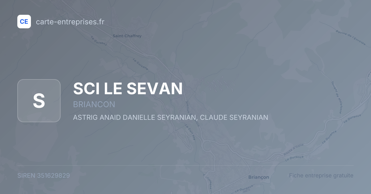 SCI LE SEVAN — 351629829 — fiche entreprise
