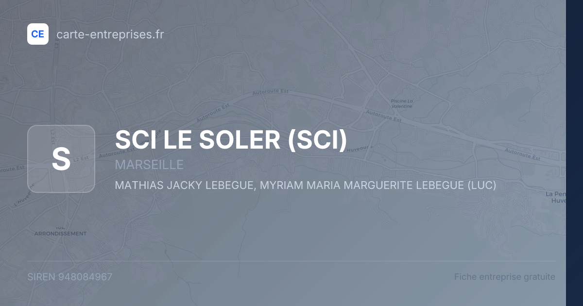 SCI LE SOLER (SCI) — 948084967 — fiche entreprise