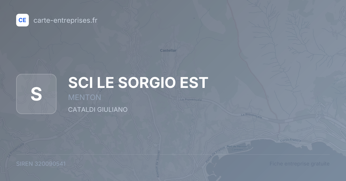 SCI LE SORGIO EST — 320090541 — fiche entreprise
