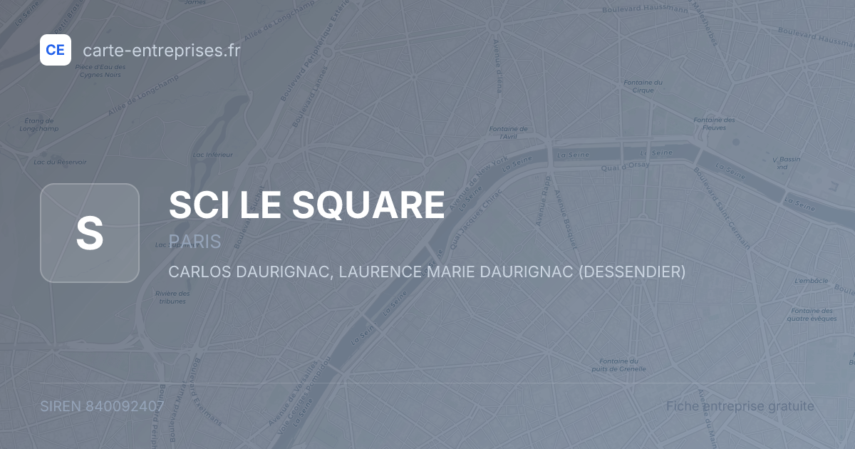 SCI LE SQUARE — 840092407 — fiche entreprise