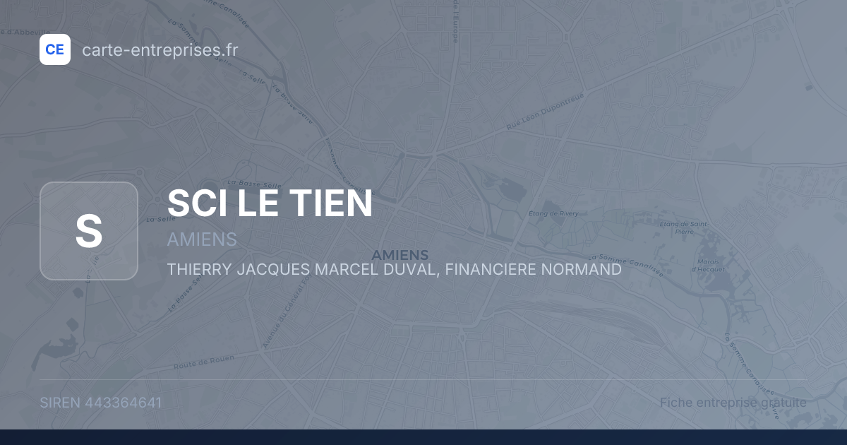 SCI LE TIEN — 443364641 — fiche entreprise