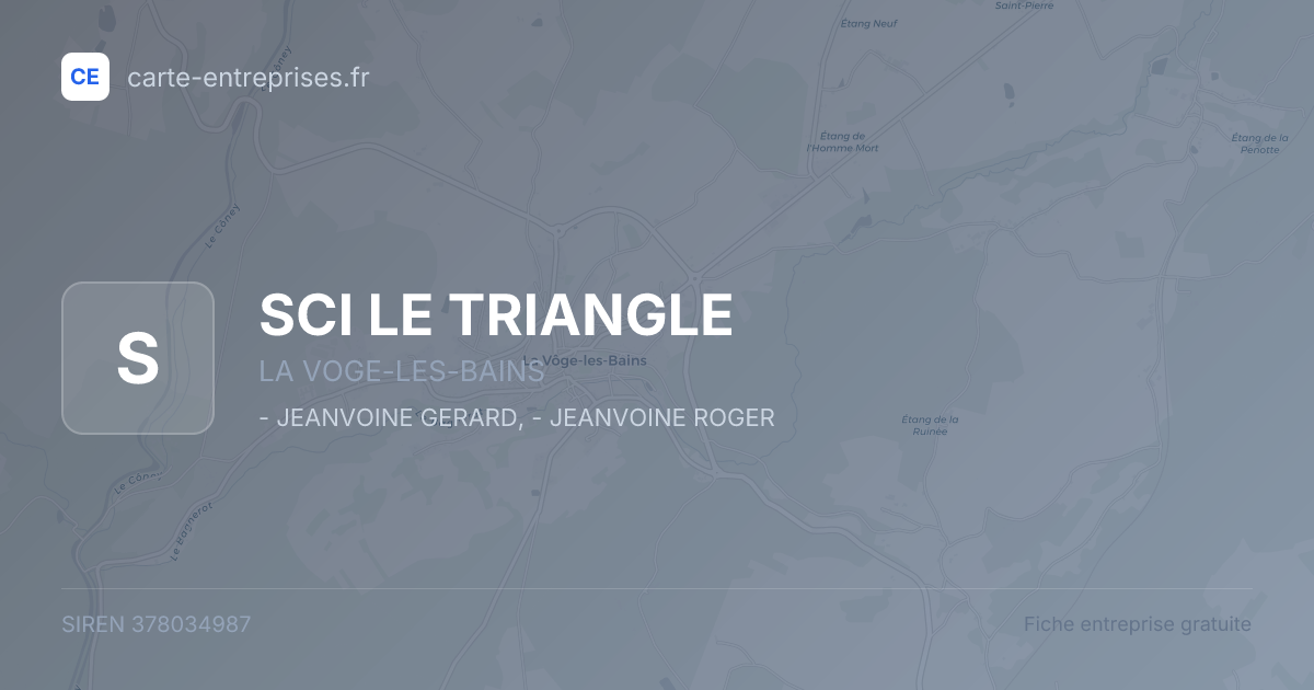 SCI LE TRIANGLE — 378034987 — fiche entreprise
