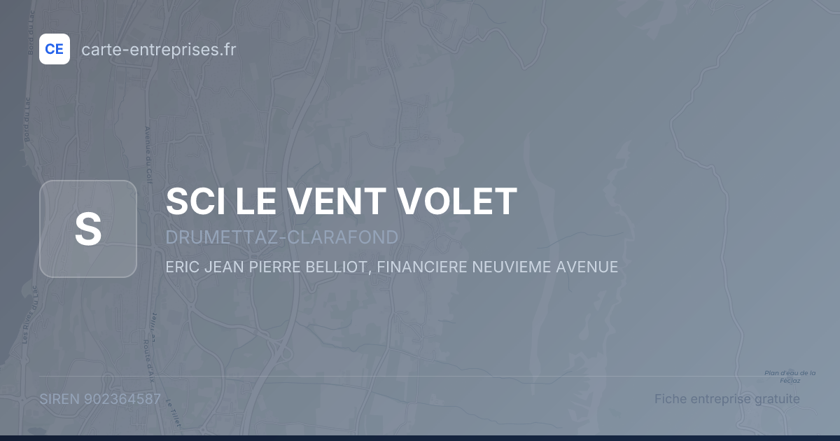 SCI LE VENT VOLET — 902364587 — fiche entreprise
