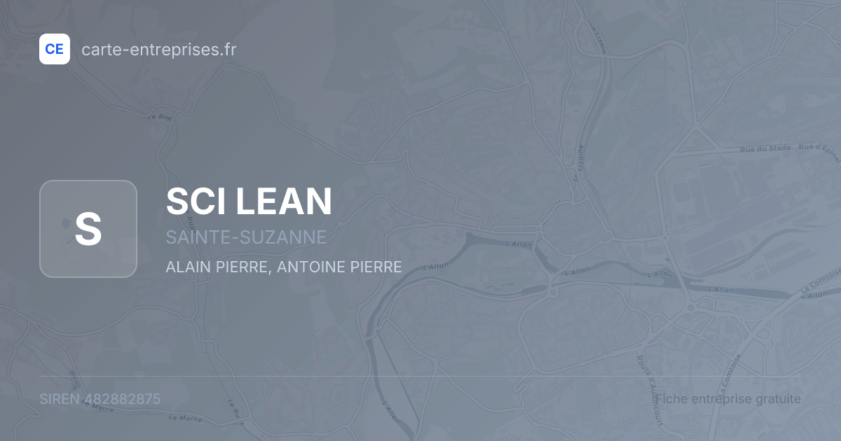 SCI LEAN — 482882875 — fiche entreprise