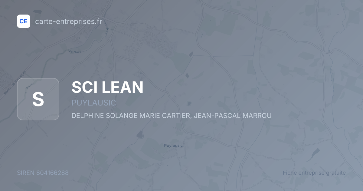 SCI LEAN — 804166288 — fiche entreprise