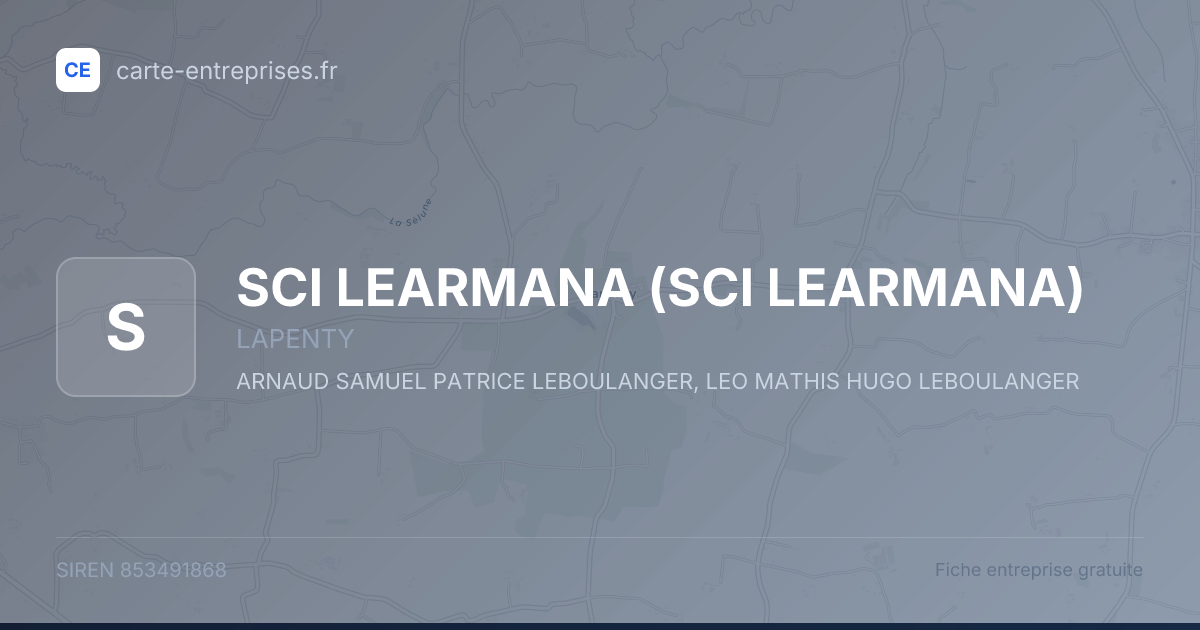 SCI LEARMANA — 853491868 — fiche entreprise