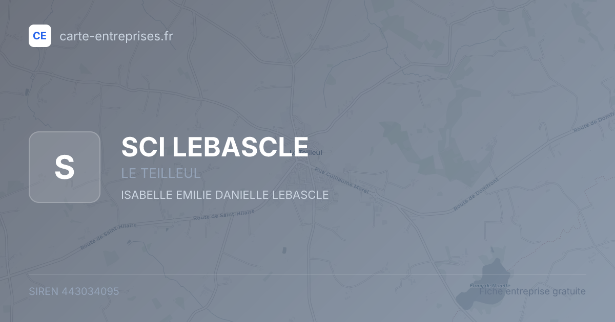 SCI LEBASCLE — 443034095 — fiche entreprise