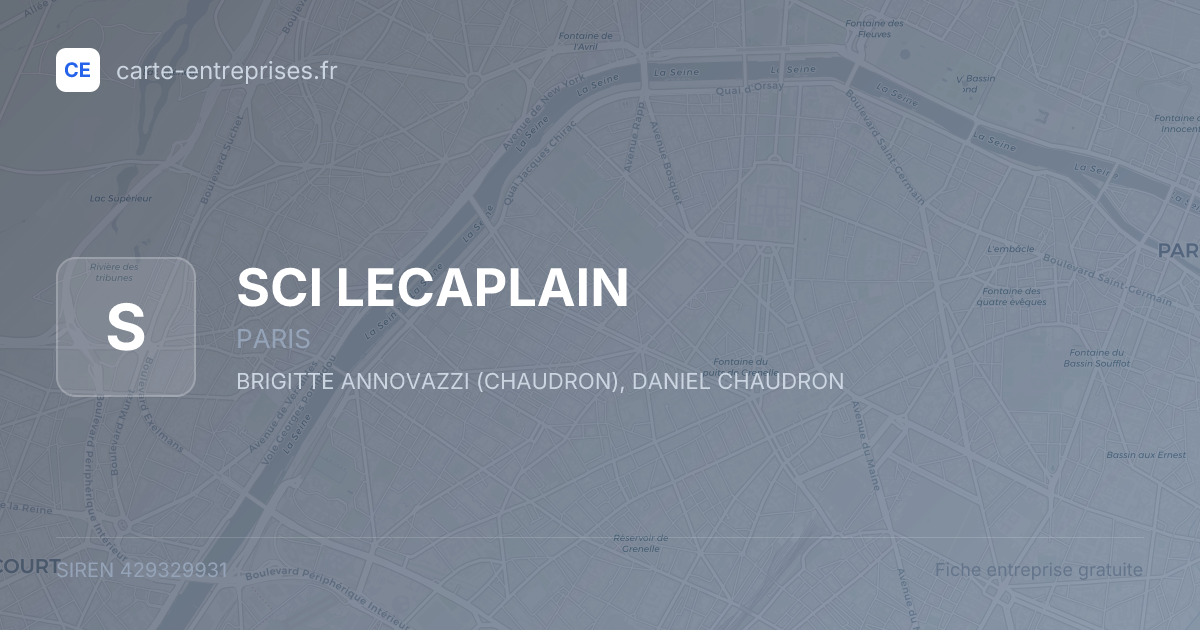SCI LECAPLAIN — 429329931 — fiche entreprise