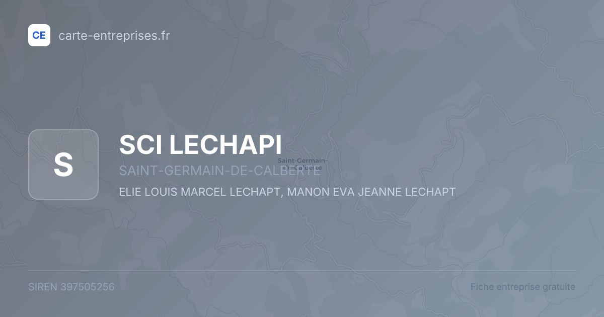 SCI LECHAPI — 397505256 — fiche entreprise