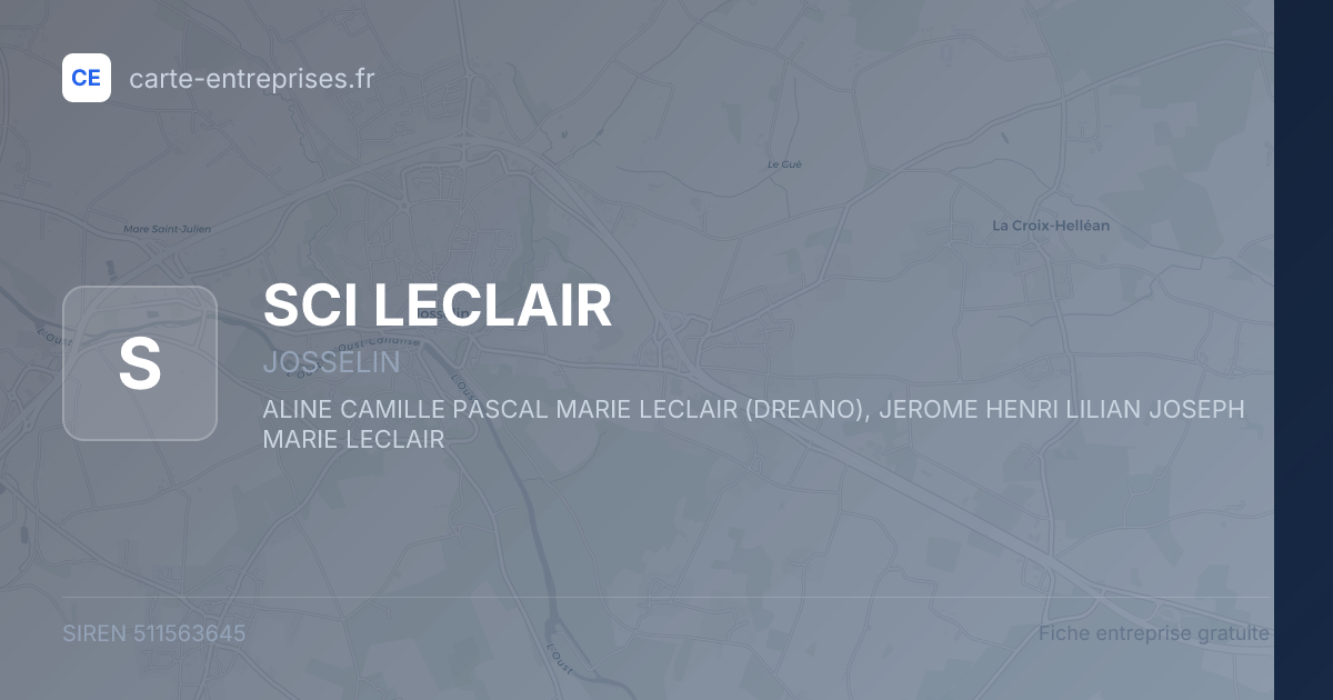 SCI LECLAIR — 511563645 — fiche entreprise