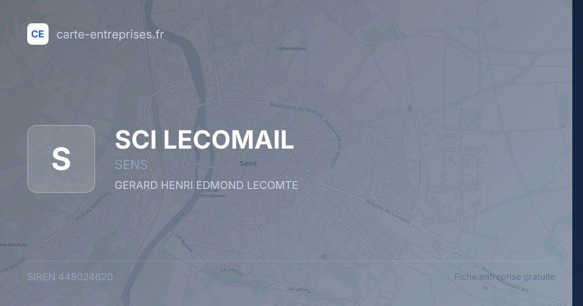 SCI LECOMAIL — 448024620 — fiche entreprise