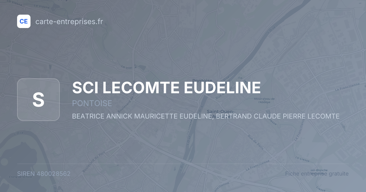 SCI LECOMTE EUDELINE — 480028562 — fiche entreprise